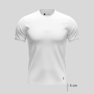Custom-Fit Essential T-Shirt - White (Short -5 cm)