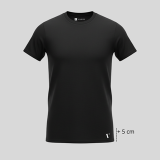 Custom-Fit Premium T-Shirt - Black (Long +5 cm)
