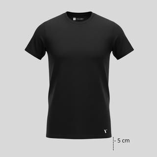 Custom-Fit Premium T-Shirt - Black (Short -5 cm)