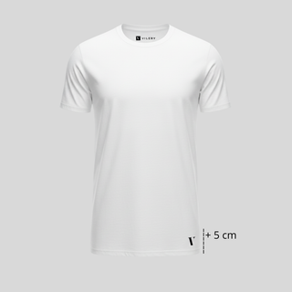 Custom-Fit Premium T-Shirt - White (Long +5 cm)
